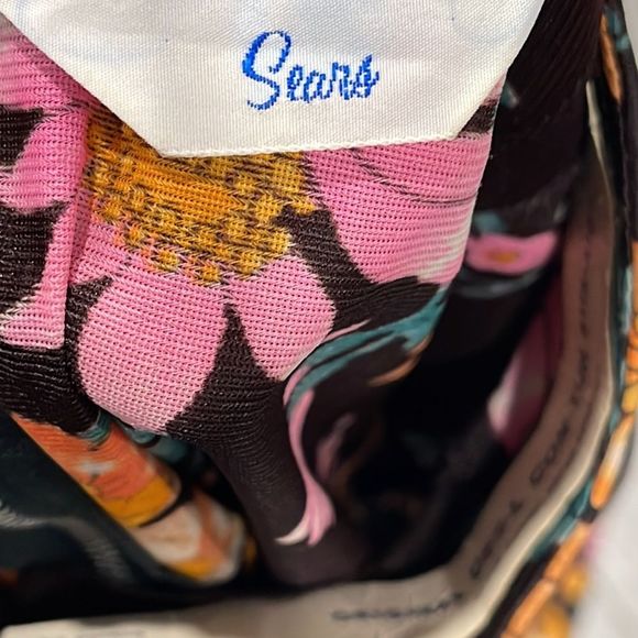 Vintage 70s Floral and Black Long Sleeve Sheer Maxi Dress - Picture 5 of 16